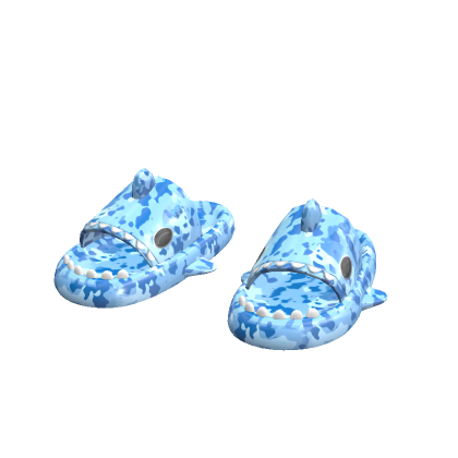 blue camo shark slides thumbnail