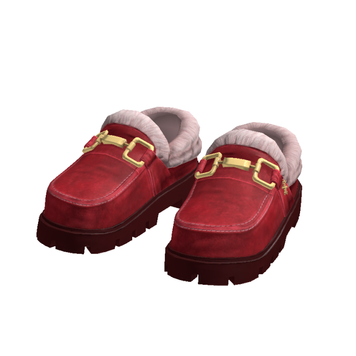 suede loafers [red]