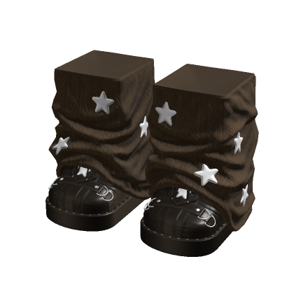 3.0 Doll Platform Shoes Brown Star Warmers Boots