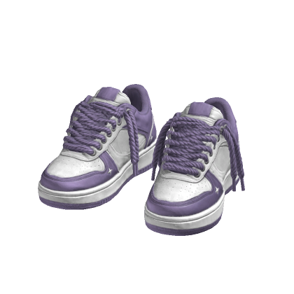 Y2K Chunky Lace Sneakers (Purple) thumbnail