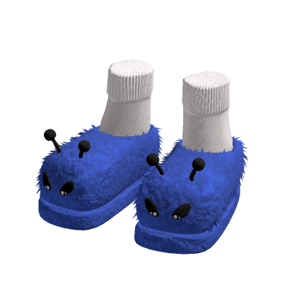 Blue Cute Alien Slippers thumbnail