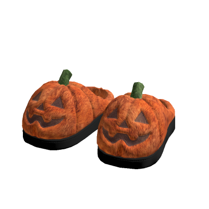 Carved Jack O' Lantern Pumpkin Slippers Halloween