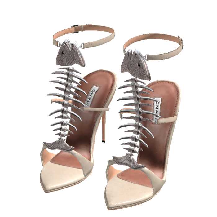 Pearl White Silver Crystal Fishbone Lace Up Heels