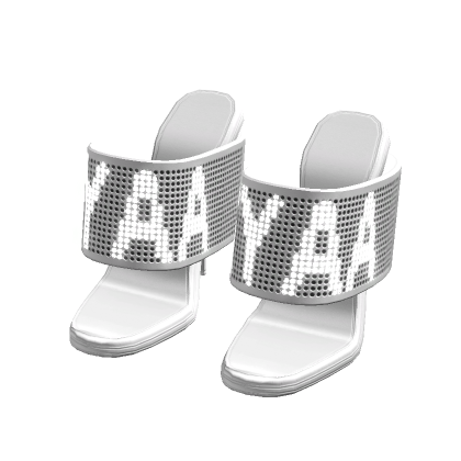 ☆ futuristic white screen sandals (It girl ver.)