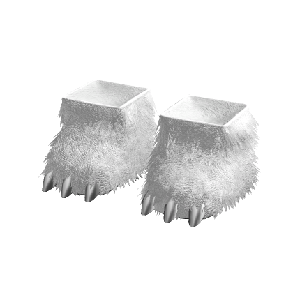 Monster Slippers White Fuzzy Fur Feet Slides Boots