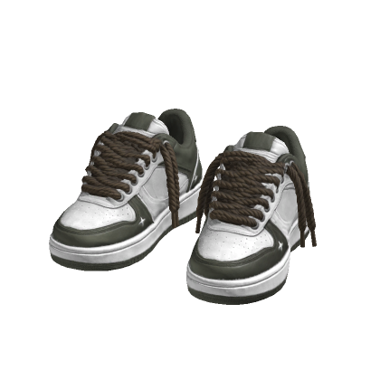 Y2K Chunky Lace Sneakers (Green) thumbnail