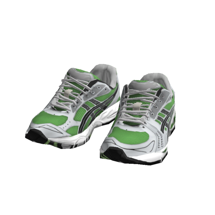Green Streetwear Gel Runner Sneakers