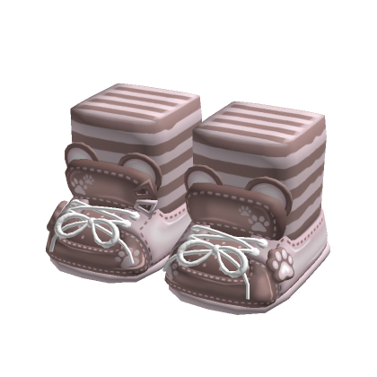 🐻🐾 cute kawaii brown bear shoes w socks