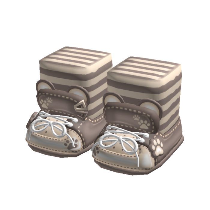 🐻🐾 cute kawaii brown bear shoes w socks