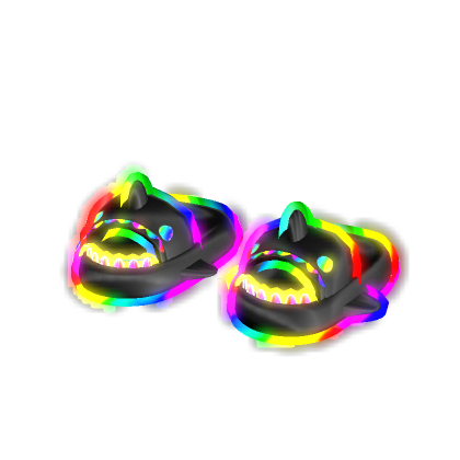 glowing cartoony shark slides - emissive