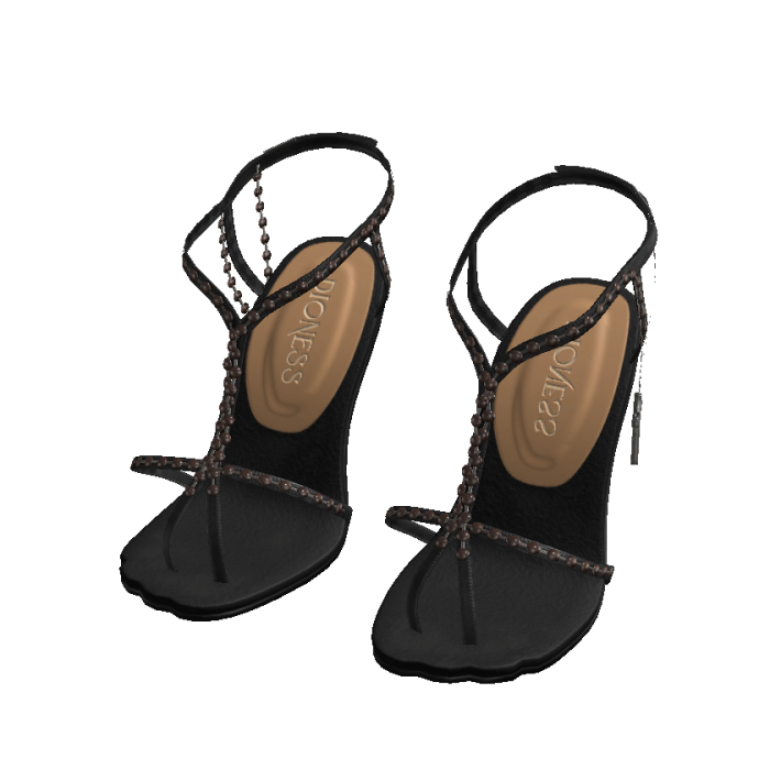 Black Rosary Heels