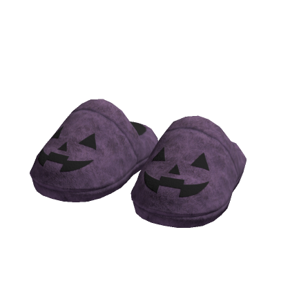 Halloween PumpkinJack-O'-Lantern Slippers (Purple)
