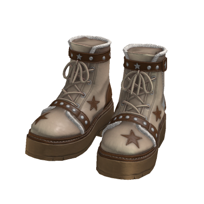 Light Brown Star Charm Boots ⭐