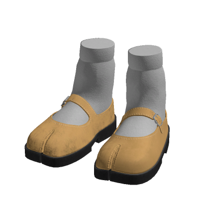 Suede Tabi Mary Janes with Socks in Beige thumbnail