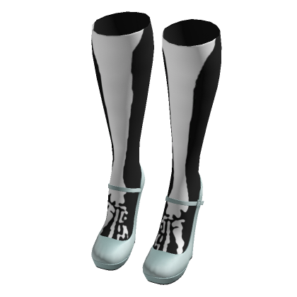 ☆ teal wedge heels with bone socks (syaa ver.) thumbnail