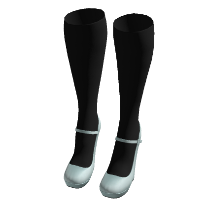 ☆ teal wedge heels with black socks (syaa ver.)