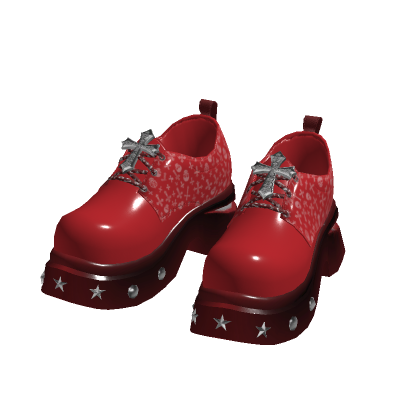 Red Goth Cross Platform Shoes[MAX] thumbnail