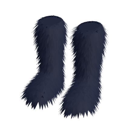 Navy Blue Fuzzy Shoes