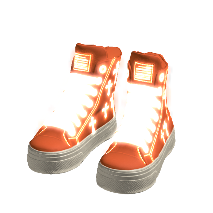 ✨ Emissive Glow Chunky Orange Shoes