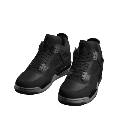 Black Canvas Jordan 4s thumbnail
