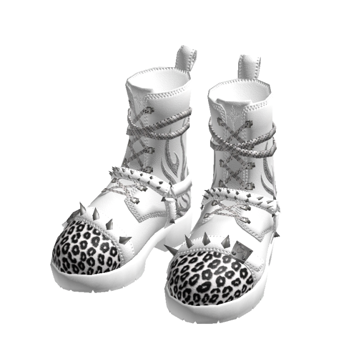 Punk Leopard Boots White[MAX]