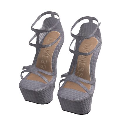 Purple Armor Wedge Heels
