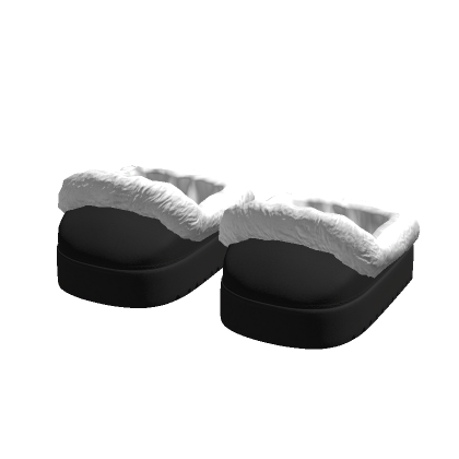 Cosy Black Fluffy Slippers thumbnail