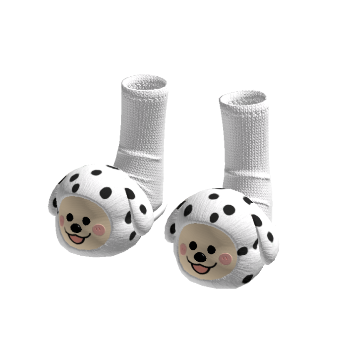 Puppy Slippers with Socks Spotted[MAX]