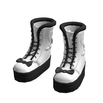 White Fluffy Platform Boots thumbnail