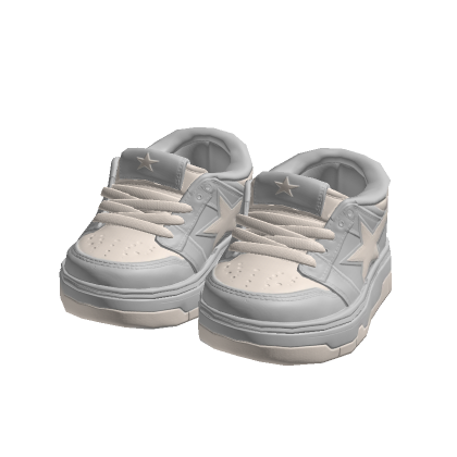 white Y2K Chunky Star Sneakers 1.0