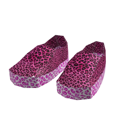 Pink Leopard Slip Ons with Inverted Leopard Print
