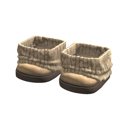 1.0 Boots Leg Warmers Beige Fur Slippers thumbnail