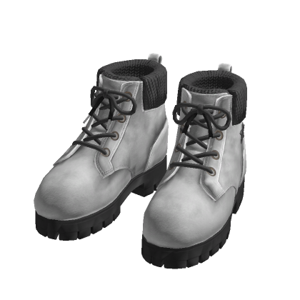 leather fur boots [white]