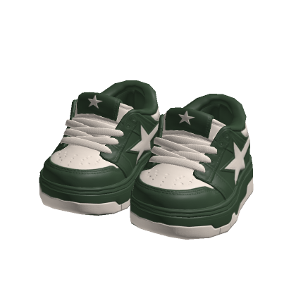 Green Y2K Chunky Star Sneakers 3.0