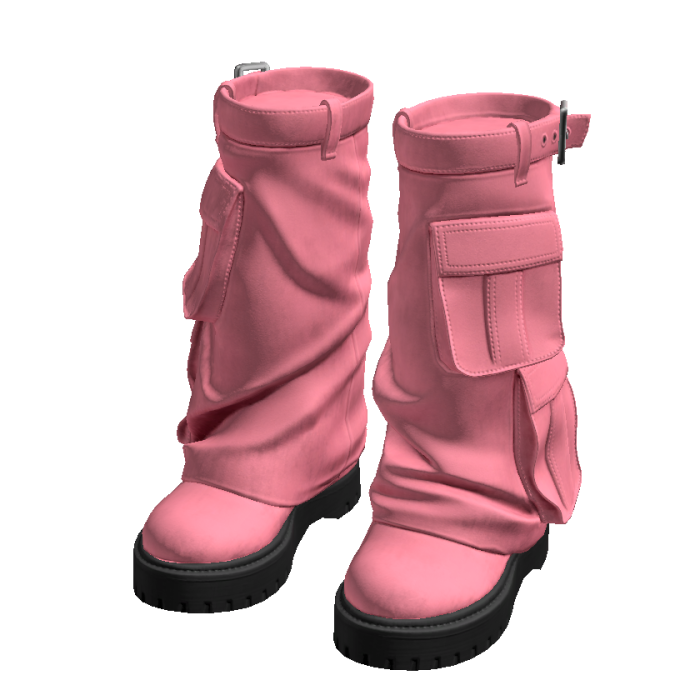 Pink Leather Boots