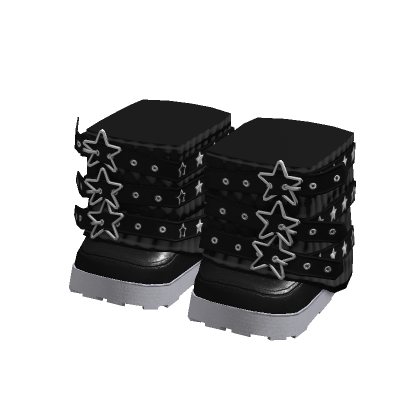 Y2K Starry Shoes Black