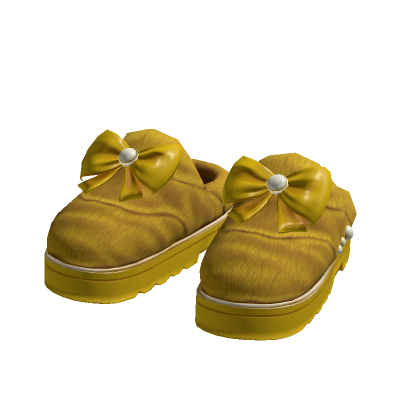 Cute Fur slippers [yellow]
