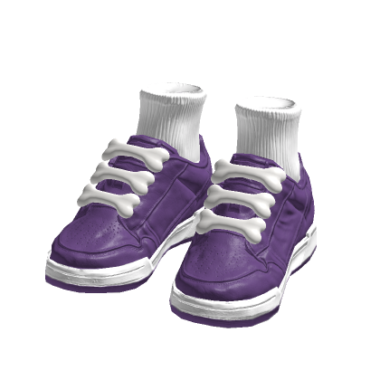 Purple Chunky Bone Sneakers w/ Socks