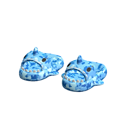 blue camo shark slides thumbnail