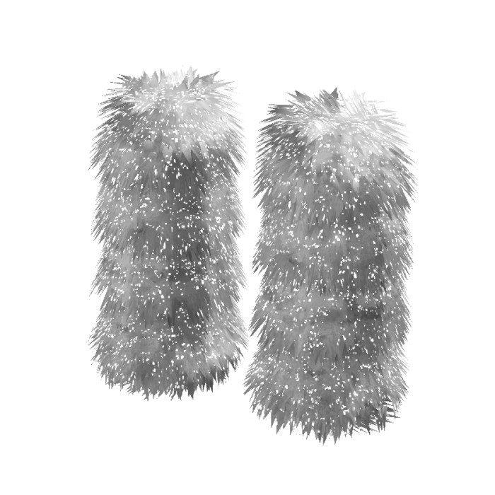 Glitter Y2K Fluffy Fur Boots [Emissive] • DD18