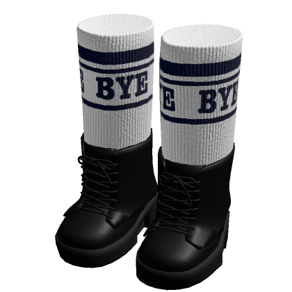 Black Boots With High White Socks thumbnail