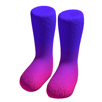 Purple Gradient Fur Boots