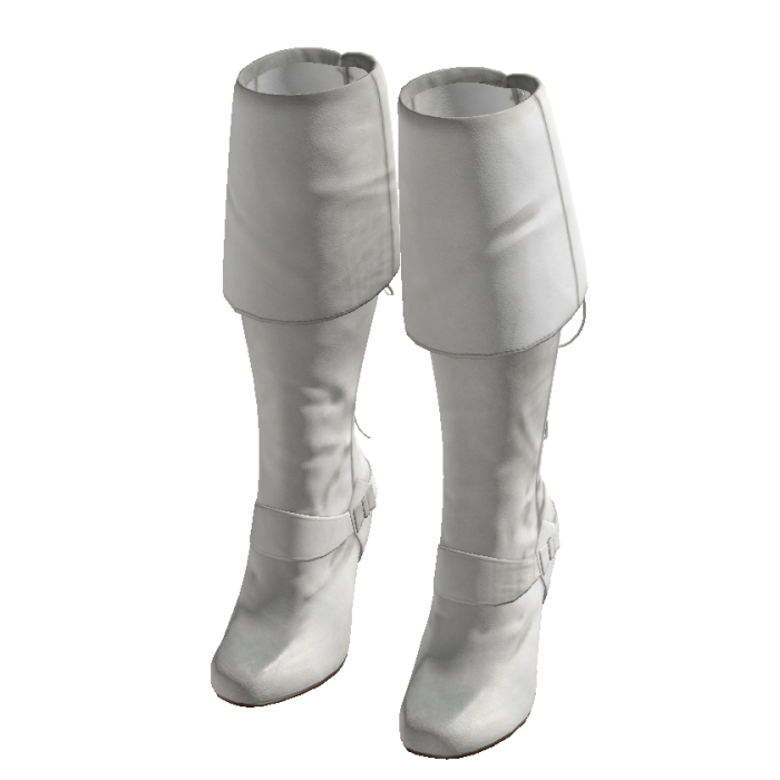 Horn Pirate Boots (White)