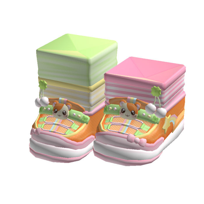 ♡ ꒰ hamtaro hamster kawaii sneakers with socks