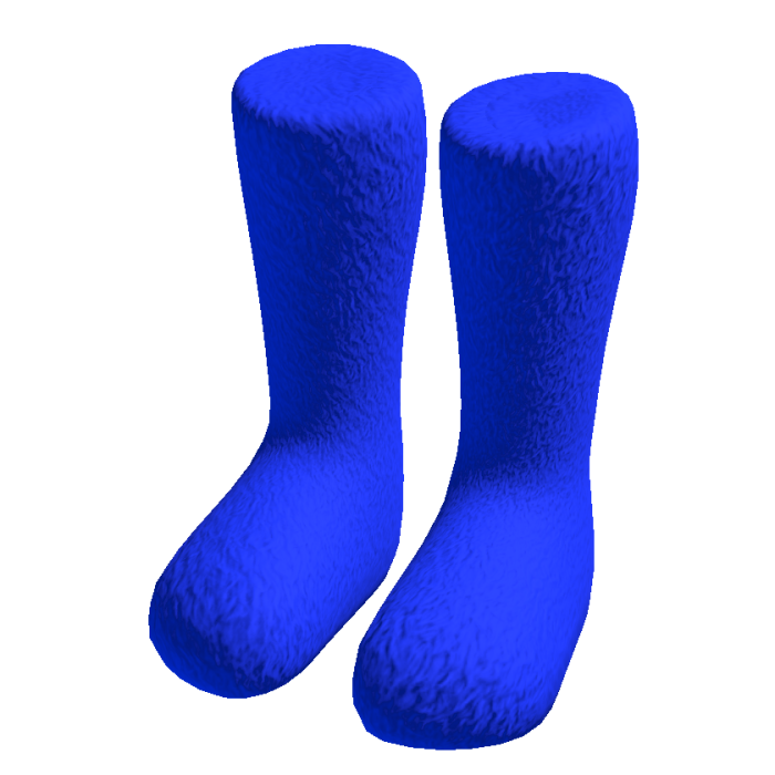 Blue Fur Boots