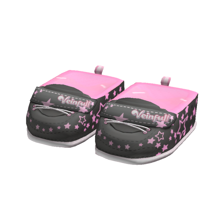 ♡ Kawaii black + pink sneakers