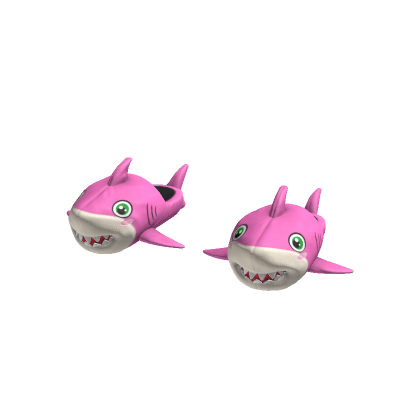 Cute Pink Shark Animal Slippers thumbnail