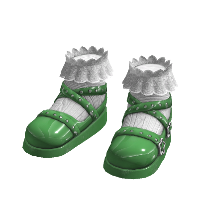 mary janes w ruffled socks thumbnail