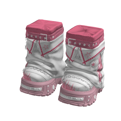 Y2K Stylish Arctic Boots White And Pink