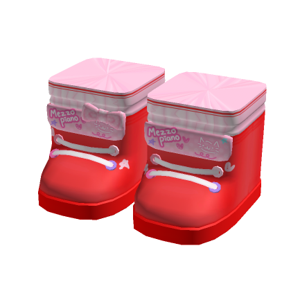 Adorable Kawaii Red Mezzo Piano Shoes
